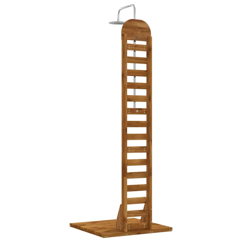 Lauko dušas 225 cm Kietas akacijos medis ir nerūdijančio plieno