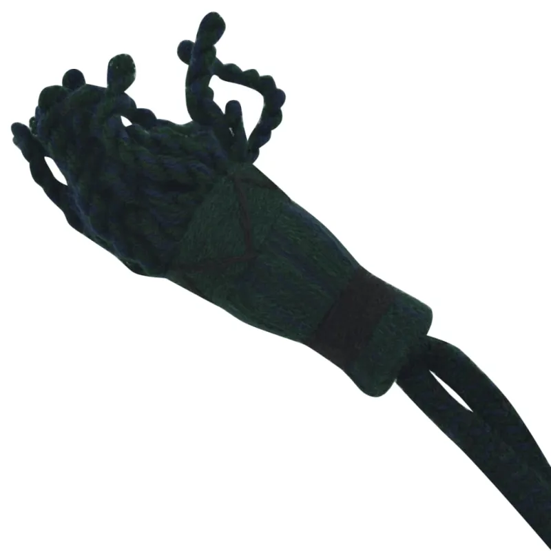 Vaikiškas škotiškas dūdmaišis, žalias ir juodas lang. audinys