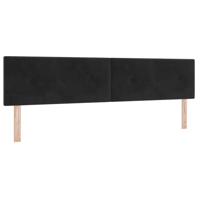 Otmana lova su matracsu ir LED Juoda 200 x 200 cm Aksomas