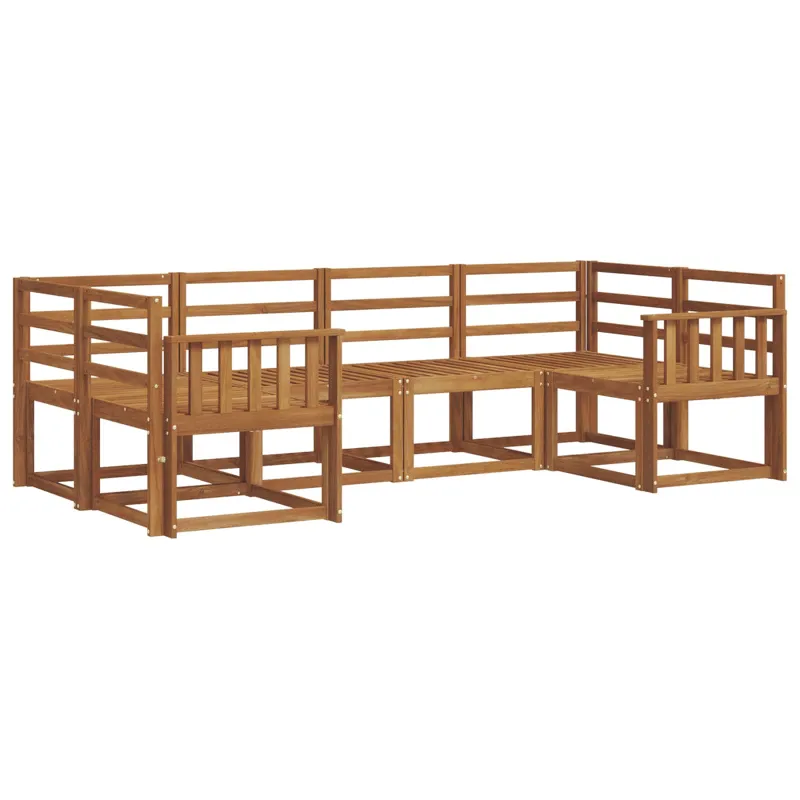 Lauko sofos komplektas 6 pcs Natūrali Kietos akacijos mediena