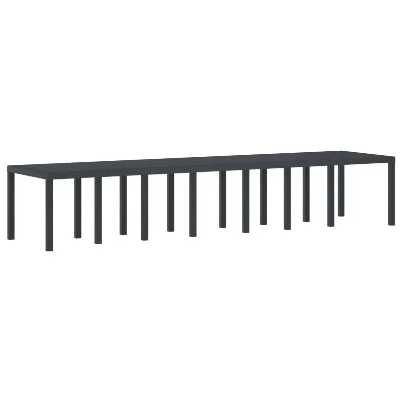 Sodo stalas Antracitas 400 x 100 x 73 cm poliratanas