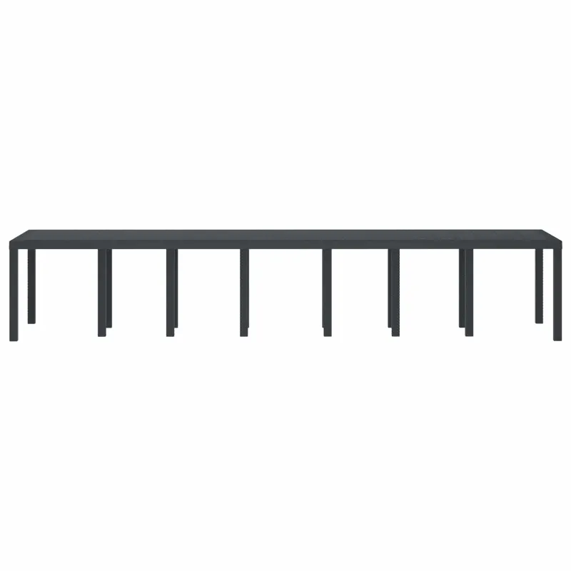 Sodo stalas Antracitas 400 x 100 x 73 cm poliratanas