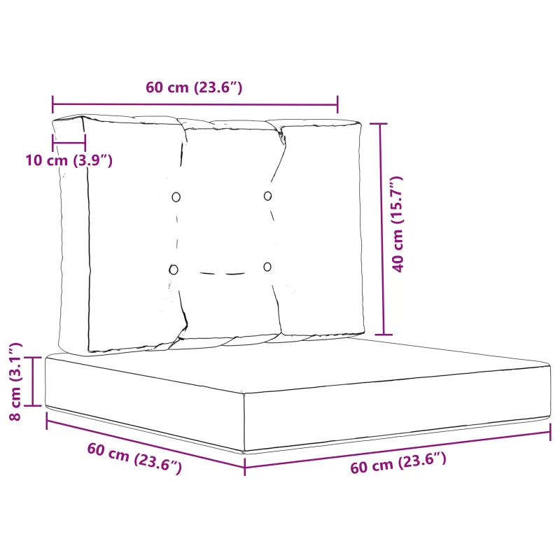 Lauko sofa pagalvėlė 2 pcs Turkio Poliesteris