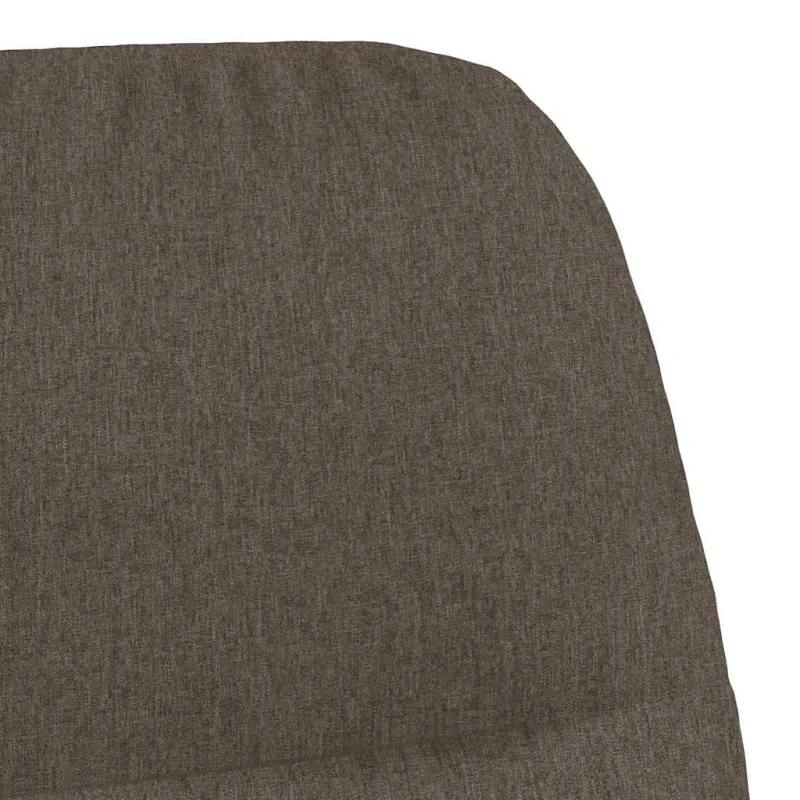 Poilsio kėdė su taburete, taupe spalvos, audinys