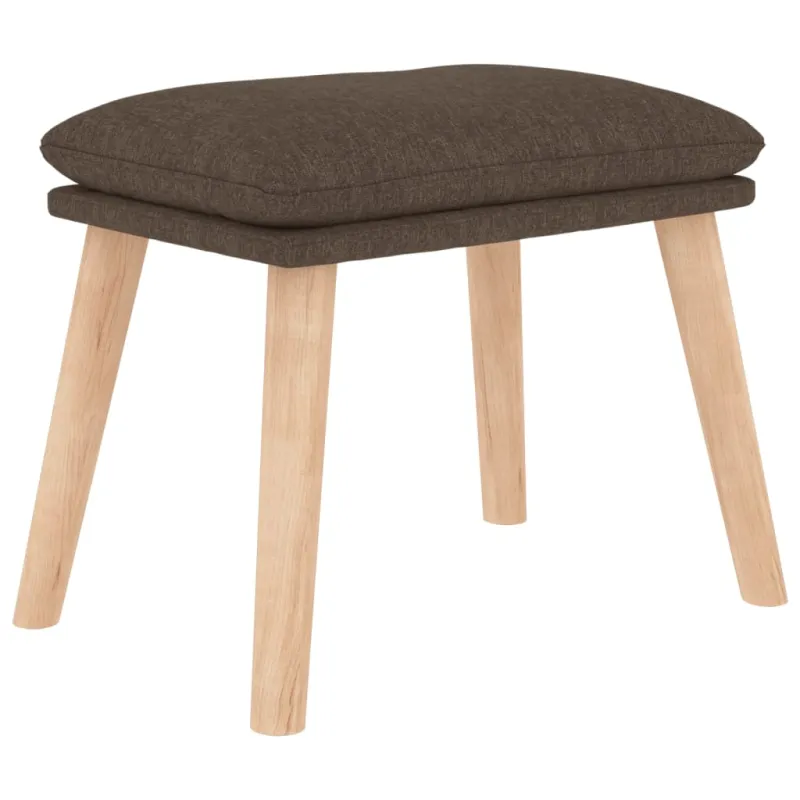 Poilsio kėdė su taburete, taupe spalvos, audinys