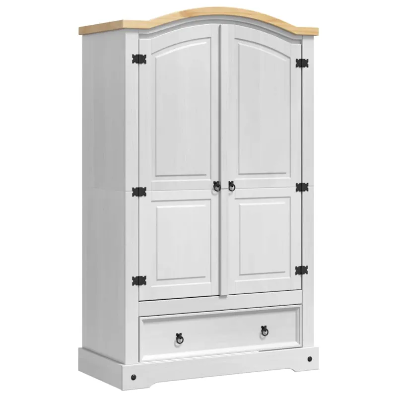 Spinta Corona Balta 101 x 52 x 170 cm Kietos pušies mediena
