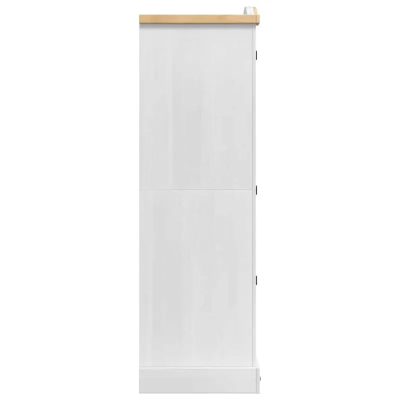 Spinta Corona Balta 101 x 52 x 170 cm Kietos pušies mediena