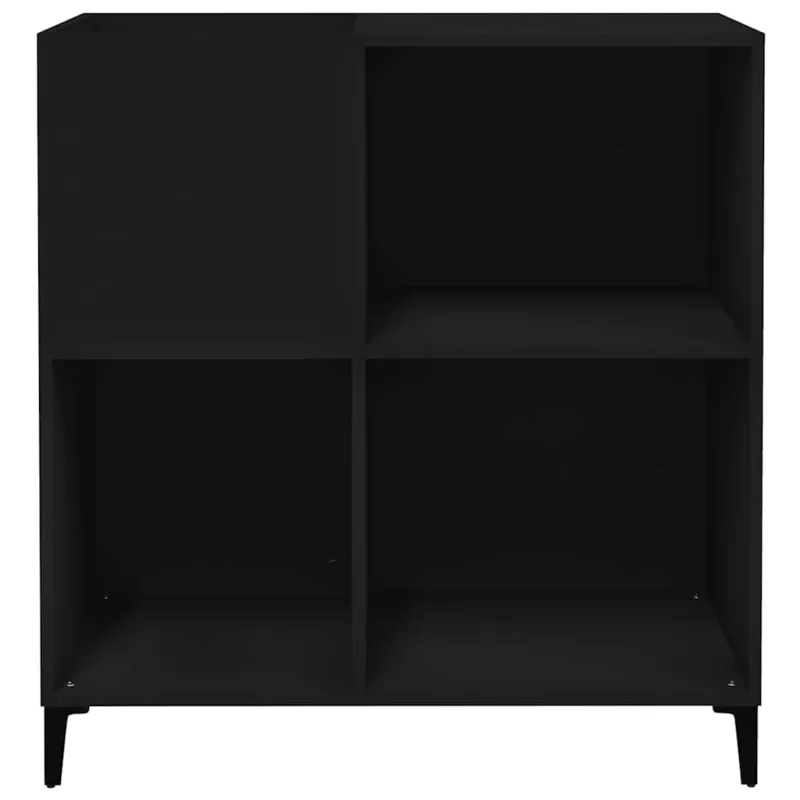 Vinilinių plokštelių spintelė, juoda, 84,5x38x89cm, mediena