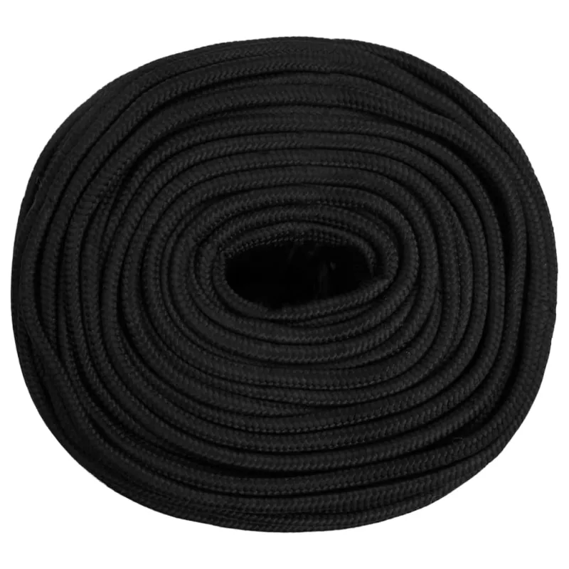 Valties virvė, visiškai juoda, 6mm, 500m, polipropilenas