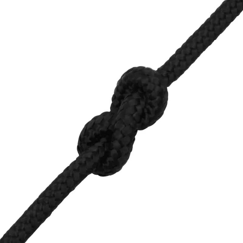 Valties virvė, visiškai juoda, 6mm, 500m, polipropilenas
