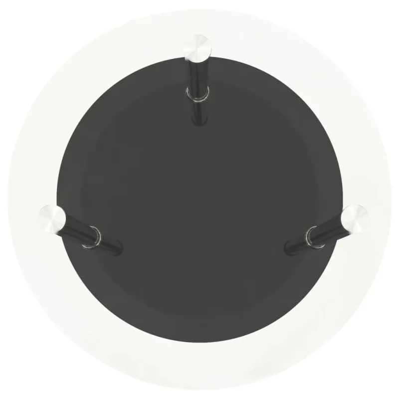 Šoninis staliukas, 2 aukštų, skaidrus/juodas 38cm, stiklas