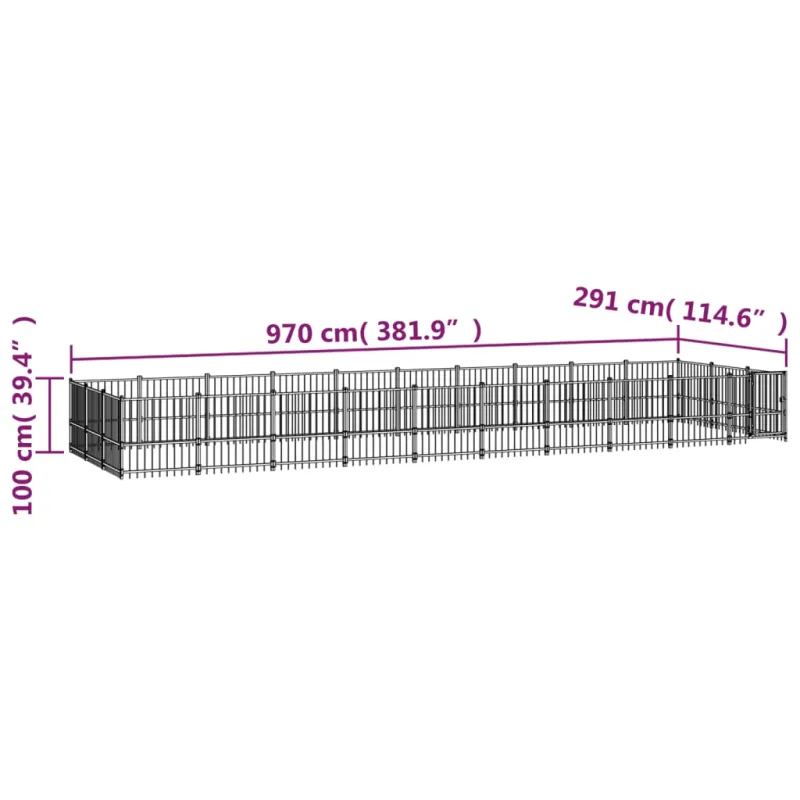 Lauko voljeras šunims, plienas, 28,23m²