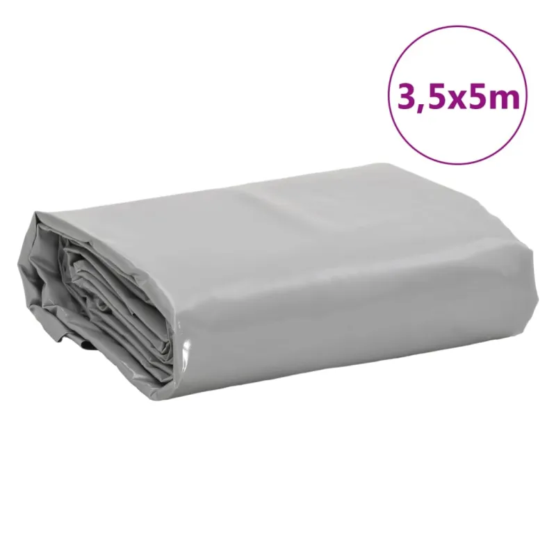 Tentas, pilkos spalvos, 3,5x5m, 650g/m²