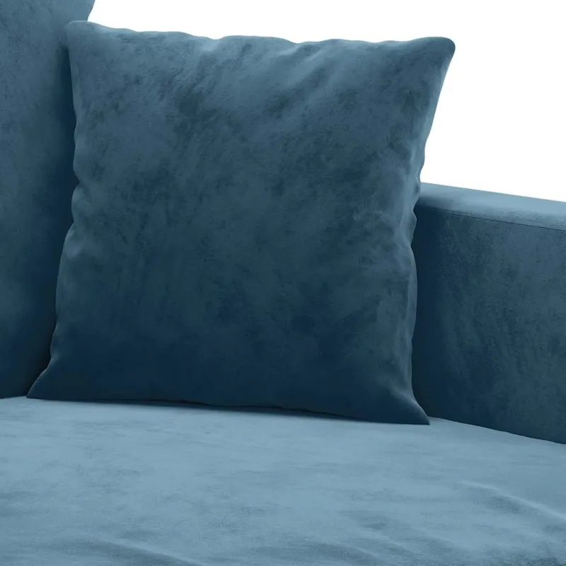 Dvivietė sofa, mėlynos spalvos, 120cm, aksomas