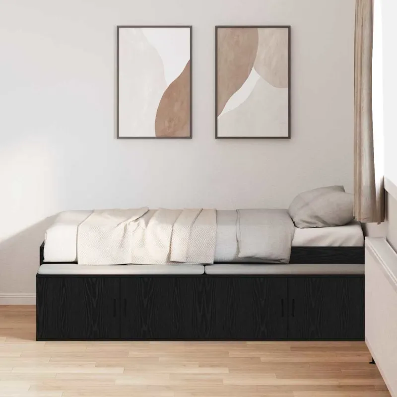 Lovos rėmas Juodas ąžuolas 80 x 200 cm Apdirbta mediena