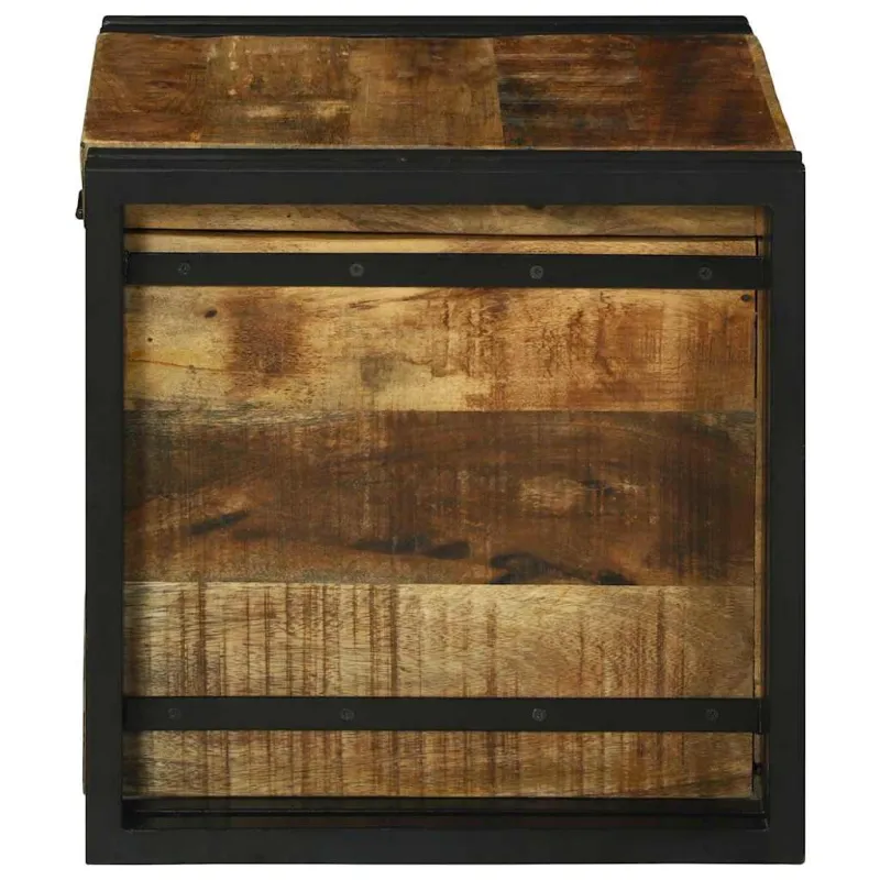 Saugojimo dėžė Ruda ir juoda 40 x 40 x 40 cm Kietas mango medis