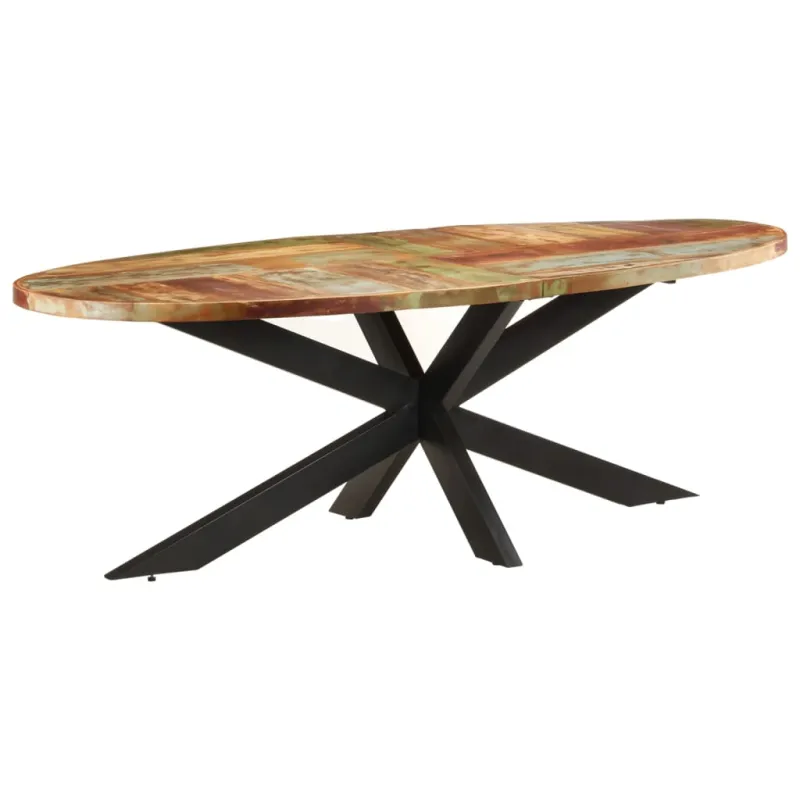 Valgomojo stalas, 240x100x75cm, perdirbtos medienos masyvas