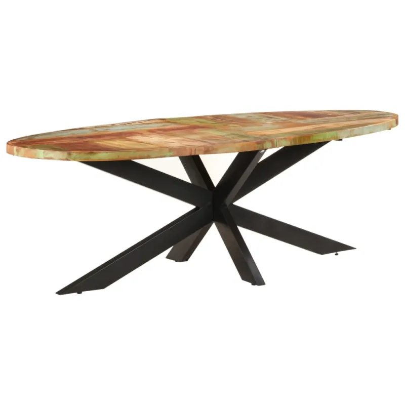 Valgomojo stalas, 240x100x75cm, perdirbtos medienos masyvas