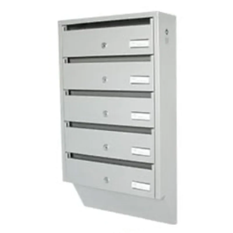 PD935 Vertikaalne siseruumide postkast, 5 sektsiooni, hall