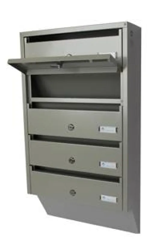 PD935 Vertikaalne siseruumide postkast, 5 sektsiooni, hall