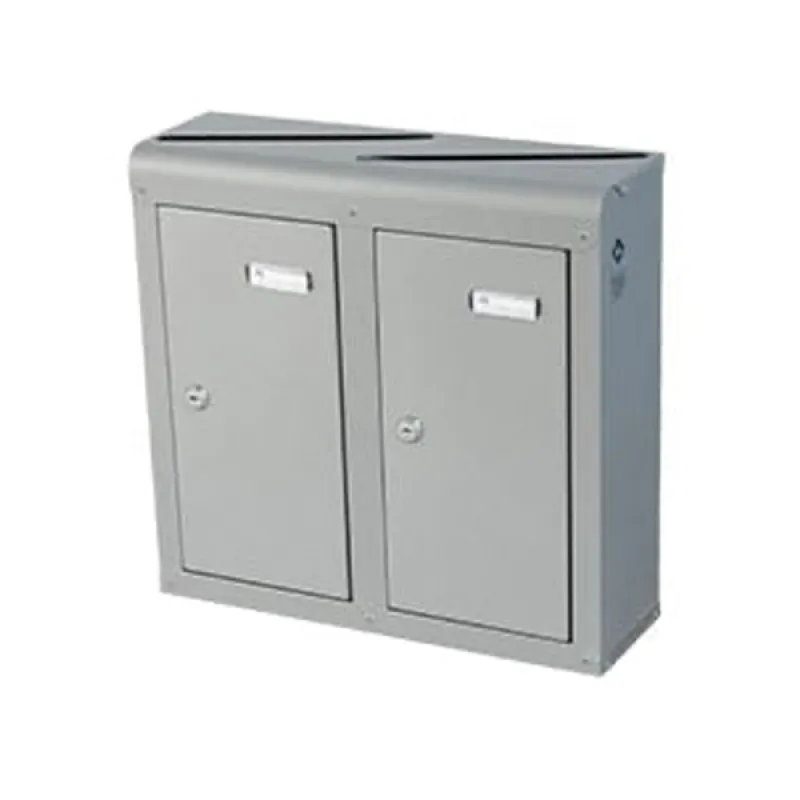 PD942 Horizontālā iekštelpu pastkaste, 2 sekcijas, pelēka