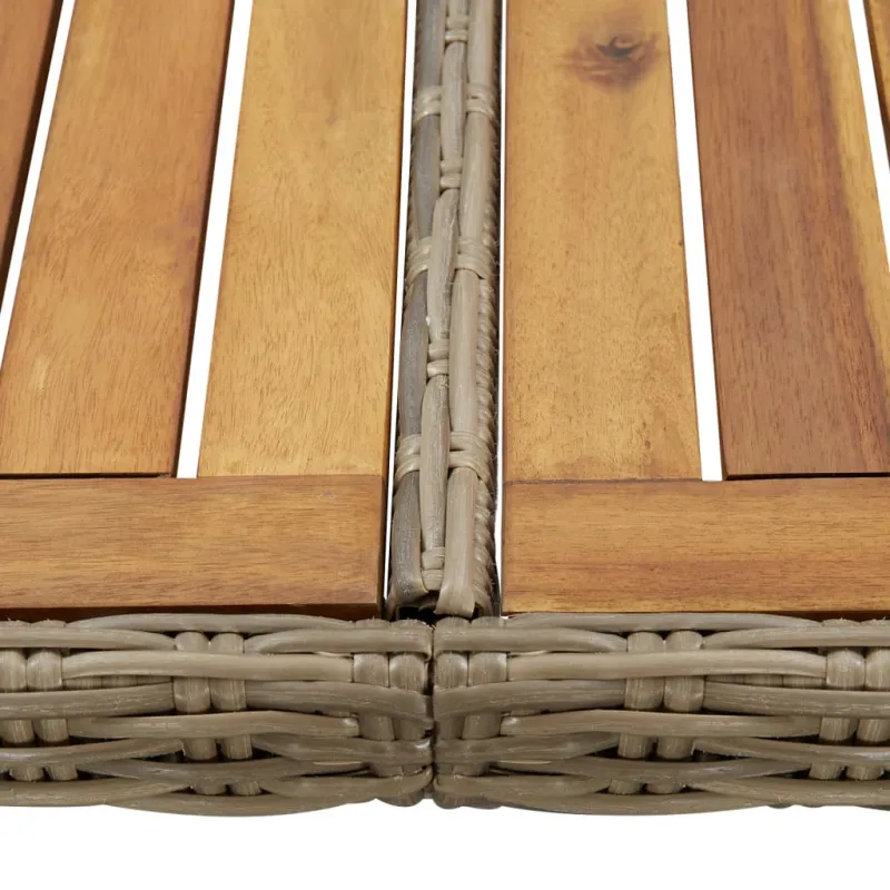 Sodo ruokapöytä, tummanruskea, 200x100x74 cm, polyrattana