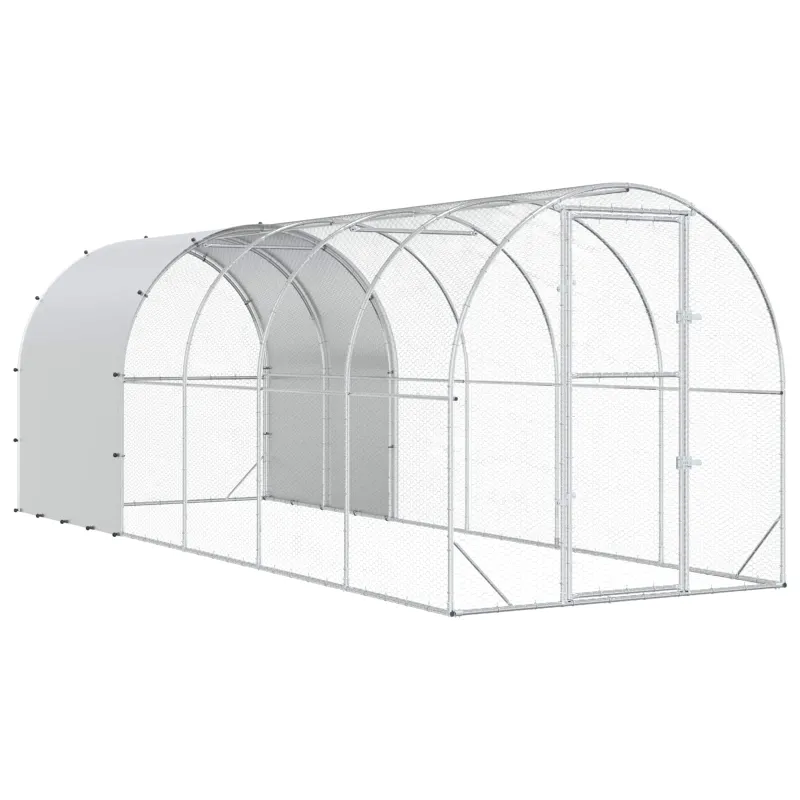 Vištų būdas Sidabrinė 600 x 200 x 200 cm Galvanizuotas plienas