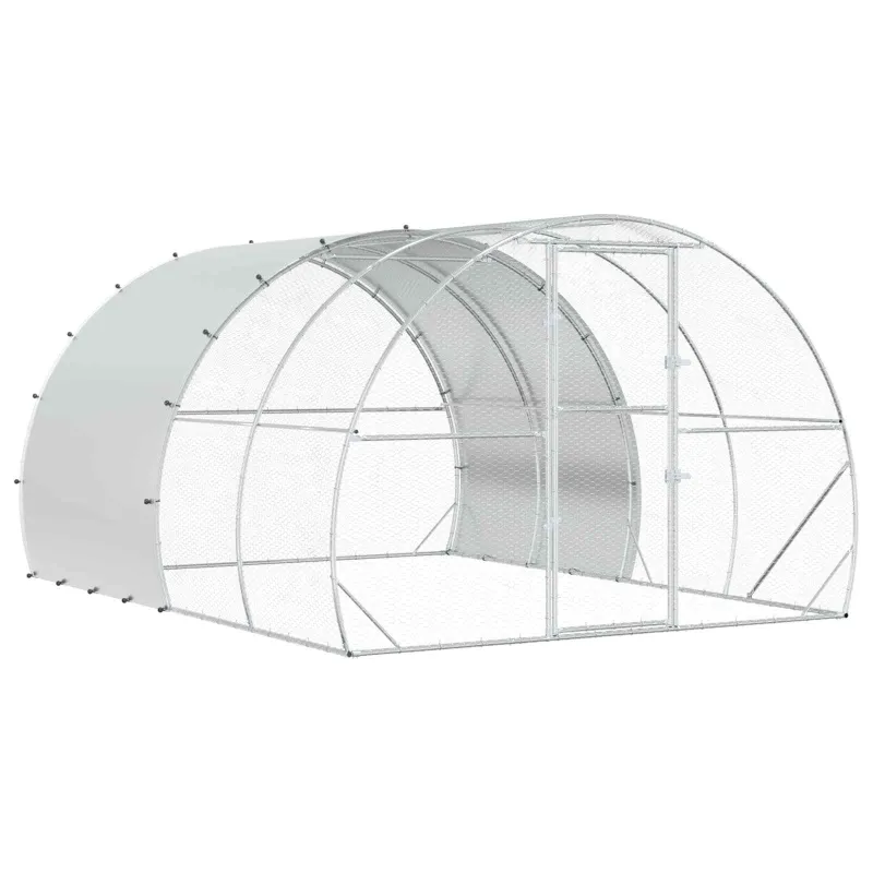Vištų būdas Sidabrinė 400 x 300 x 200 cm Galvanizuotas plienas