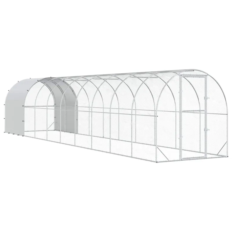 Vištų būdas Sidabrinė 1000 x 200 x 200 cm Galvanizuotas plienas