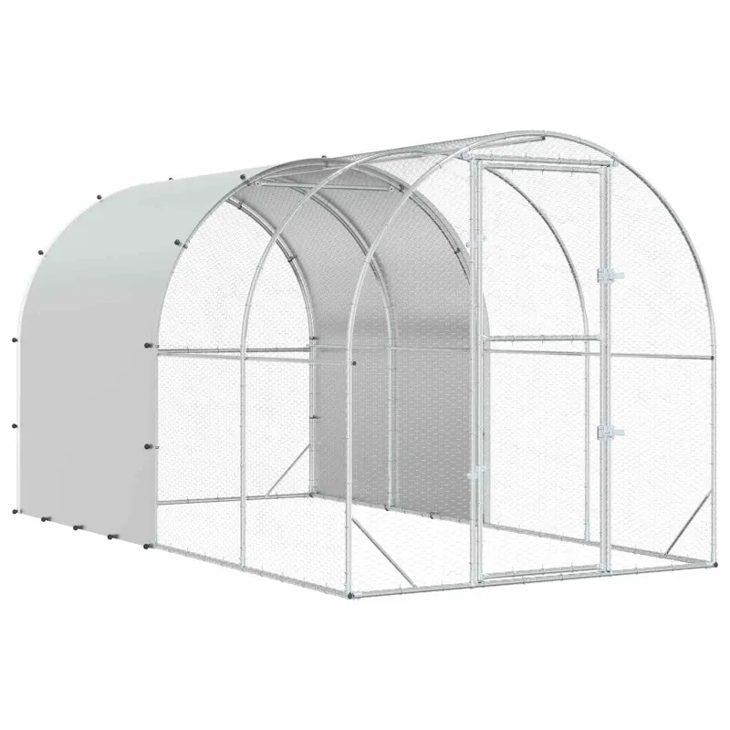 Vištų būdas Sidabrinė 400 x 200 x 200 cm Galvanizuotas plienas
