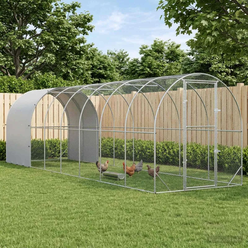 Vištų būdas Sidabrinė 800 x 200 x 200 cm Galvanizuotas plienas