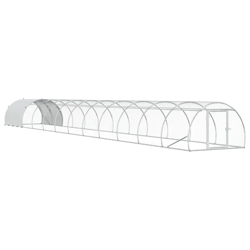 Vištų būdas Sidabrinė 1200 x 150 x 100 cm Galvanizuotas plienas