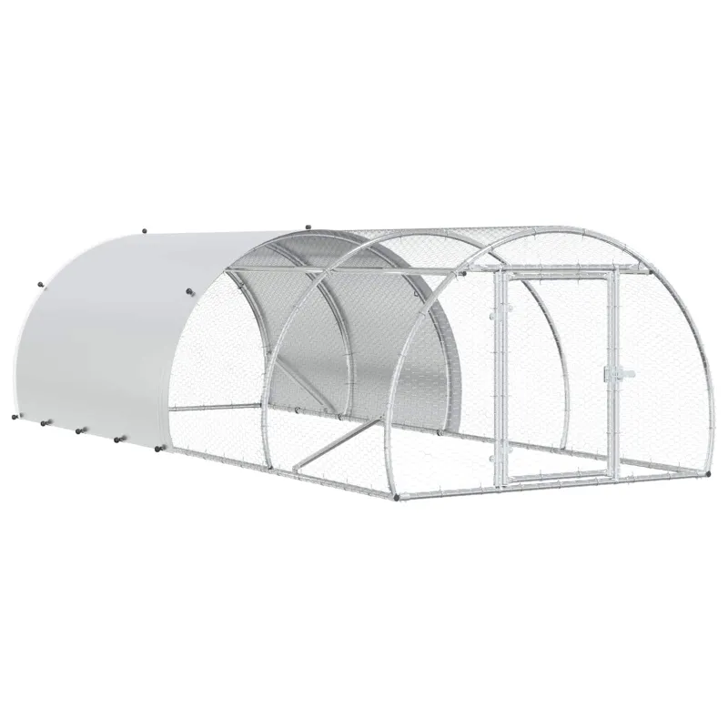 Vištų būdas Sidabrinė 400 x 150 x 100 cm Galvanizuotas plienas