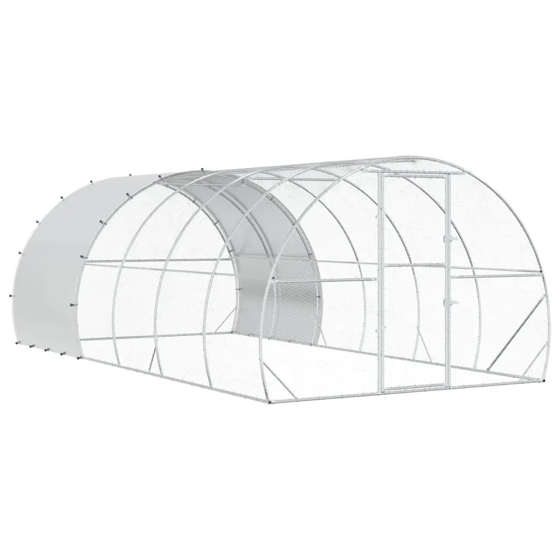 Vištų būdas Sidabrinė 600 x 300 x 200 cm Galvanizuotas plienas
