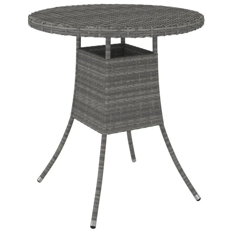 Sodo pöytä, harmaa, 70x70x73cm, polyrattana