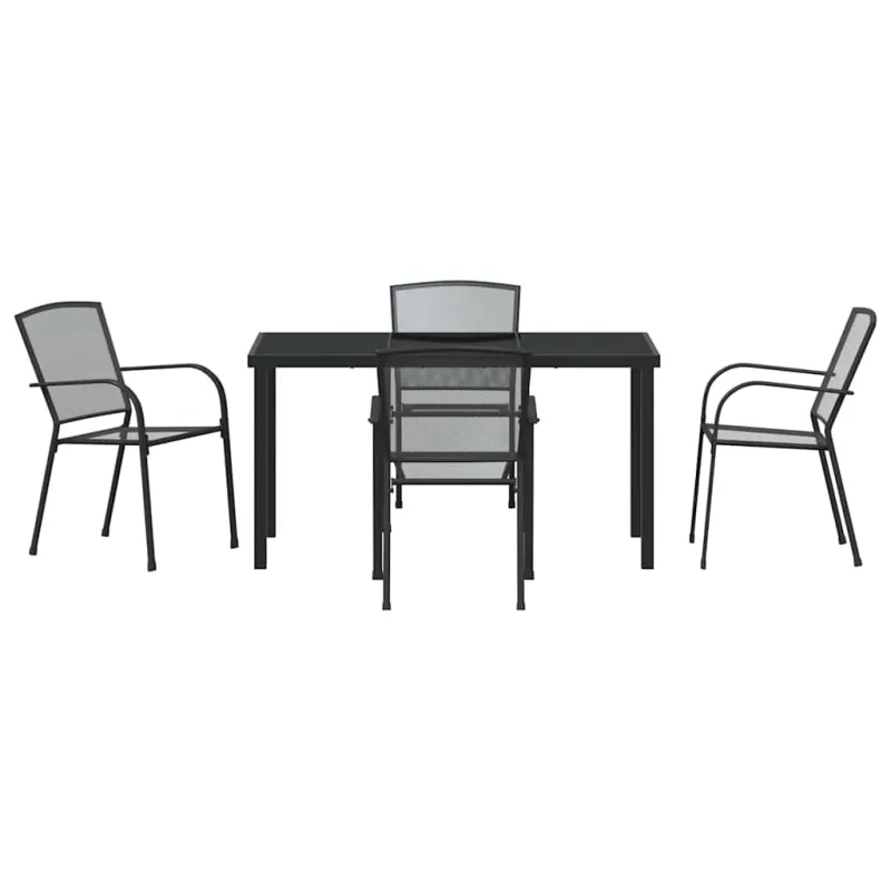 Puutarhan ruokailuryhmä 5 osaa Antrasiitti