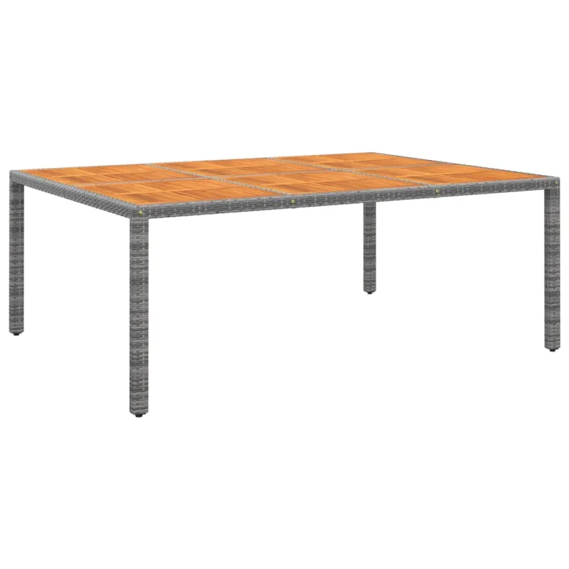 Sodo pöytätaso, harmaa, 200x150x75 cm, akasiapuu/polyrataani