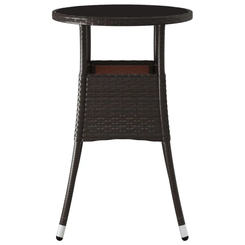 Soodan pöytäpöytä, punainen, 60x75cm, karkaistu lasi/polyrattan