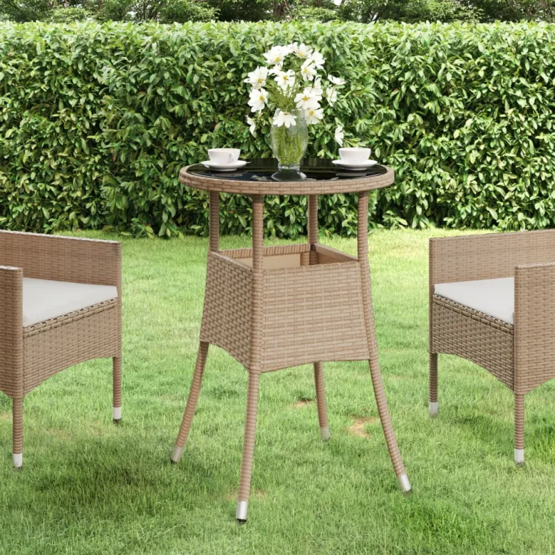 Sodo pöytätaso, hiekka, 60x75cm, karkaistu lasi/polyrattan