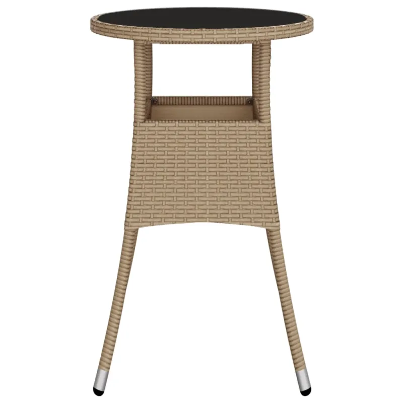 Sodo pöytätaso, hiekka, 60x75cm, karkaistu lasi/polyrattan