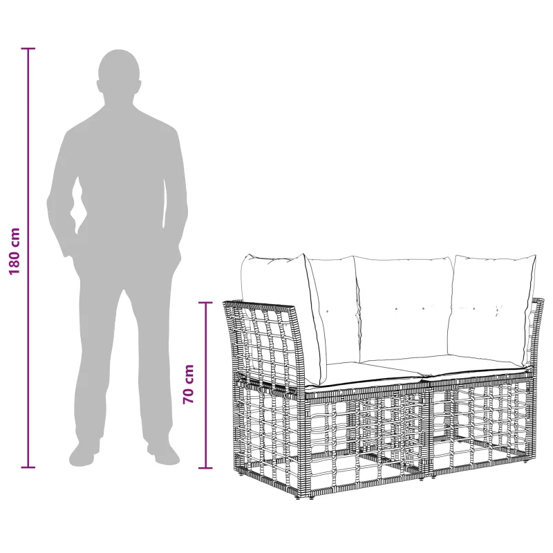 Lauko sohvakompletti, 100 % luonnollinen polyesteri