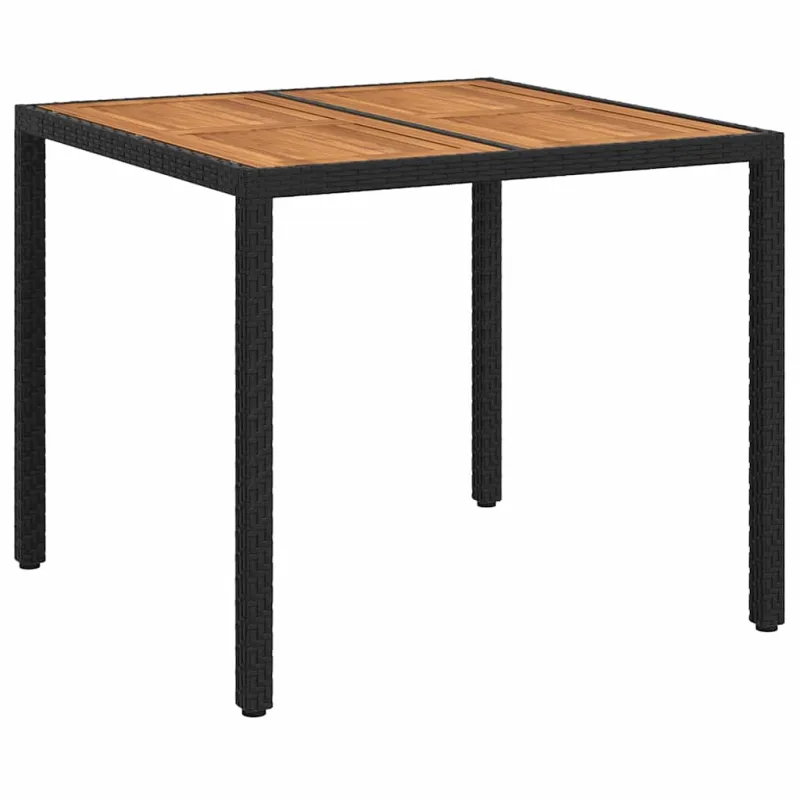 Sodo pöytä Musta 90 x 90 x 75 cm polyrattana