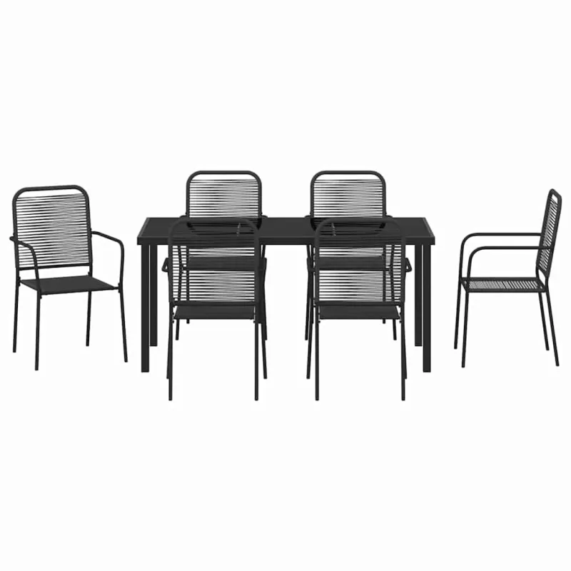 Sodo ruokailuryhmä 7 osaa, Musta