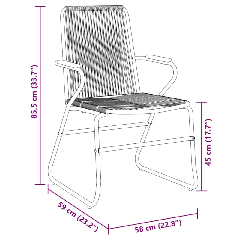 Sodo ruokailuryhmä 7 osaa, Musta