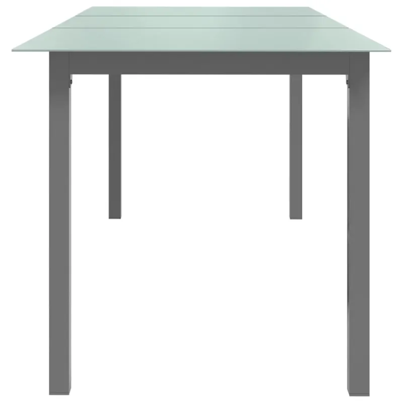 Sodo pöytätaso, vaaleanharmaa, 190x90x74cm, alumiini, lasi