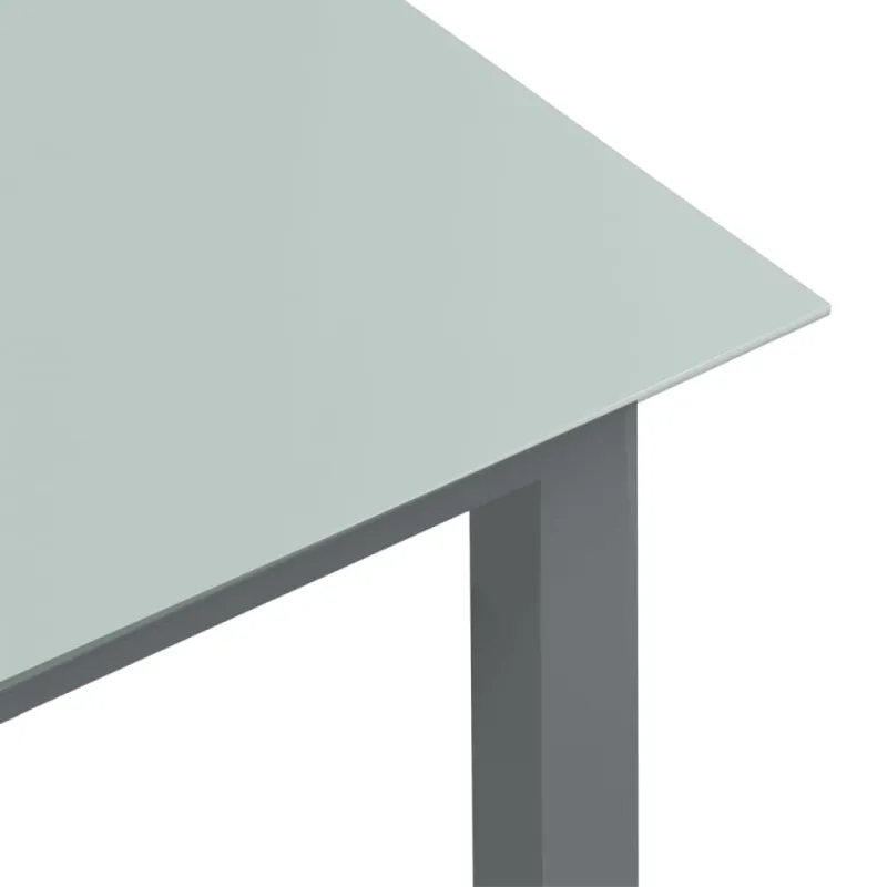 Sodo pöytätaso, vaaleanharmaa, 190x90x74cm, alumiini, lasi