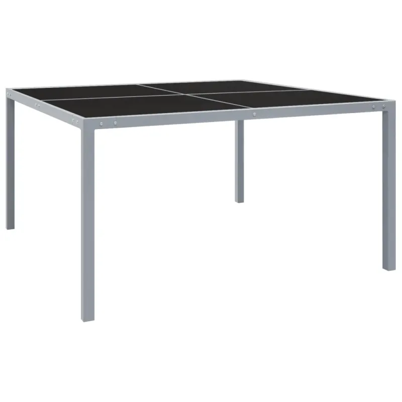 Sodo pöytätaso, harmaa, 130x130x72 cm, teräs ja lasi