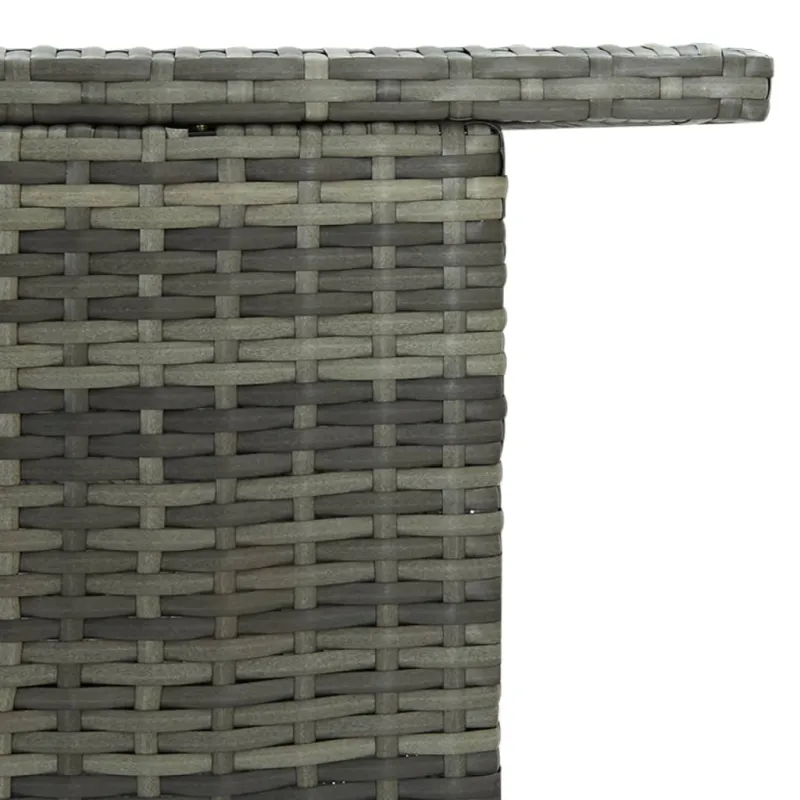 Sodo baaripöytä, harmaa, 120x55x110cm, polyrattana