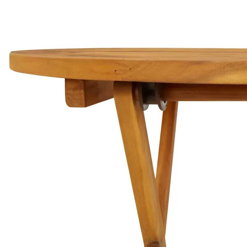 Sulankstettava puutarhapöytä, 70 cm, akasiapuu