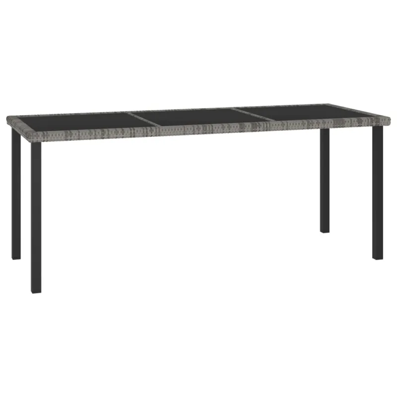 Sodo valguslaud, hallikas, 180x70x73cm, polürottan